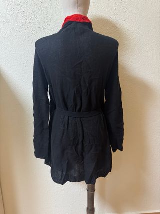 Chaqueta Sybilla doble cashmere negra/roja. Nueva