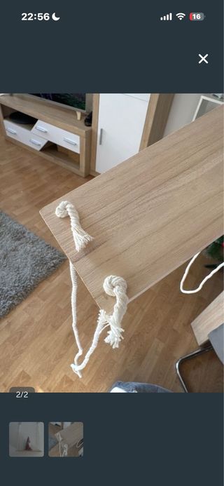 Estantes decorativos de madera y tela