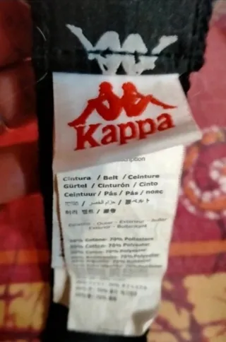 Cintura Kappa Nera con Anelli