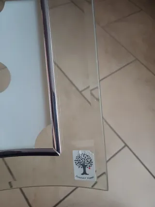 Cornice portafoto in vetro con decorazioni