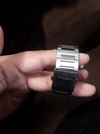 Reloj Pulsar Cronógrafo Azul y Plateado