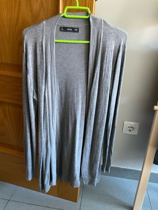 Chaqueta/jersey punto fino Mango Gris Mujer