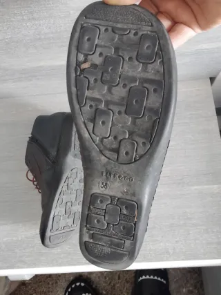 Botines de piel azul