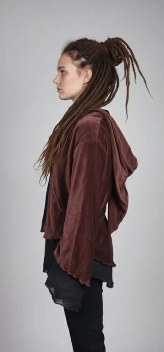 Sudadera Terciopelo Fairy Grunge Negra