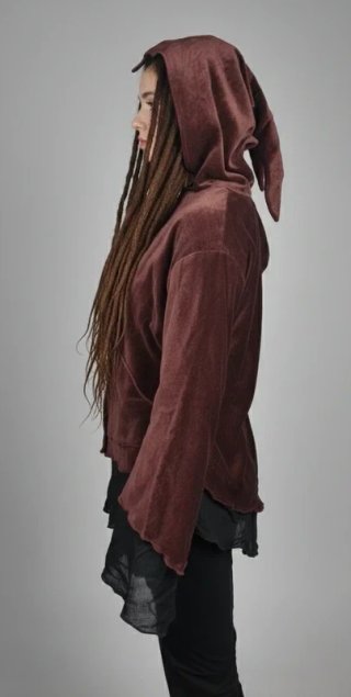 Sudadera Terciopelo Fairy Grunge Negra