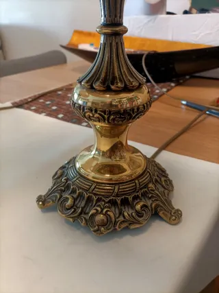 Lámparas de mesa vintage talladas