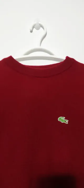 Jersey Lacoste vintage color burdeos