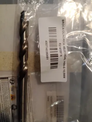 Broca 10.5 mm Helicoidal HSS-G 10.5mm