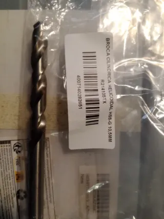 Broca 10.5 mm Helicoidal HSS-G 10.5mm
