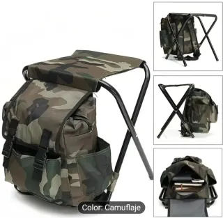 Mochila Silla Plegable Camuflaje Sin Estrenar