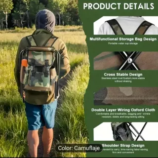 Mochila Silla Plegable Camuflaje Sin Estrenar