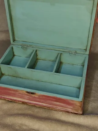 Joyero Vintage Flores Rosas Dorado