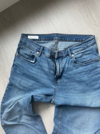 Pantalón Vaquero Zara Hombre Talla 44 Azul