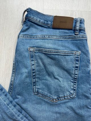 Pantalón Vaquero Zara Hombre Talla 44 Azul