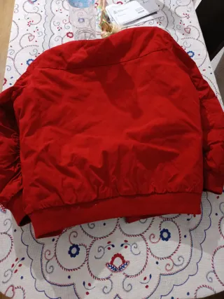 Chaqueta bomber roja hombre