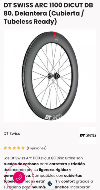 Rueda DT Swiss Arc 1100 80mm Delantera