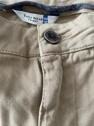 Pantalón Easy Wear Skinny Talla 48 Beige