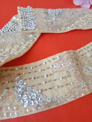 Lote cinturones metal y tela