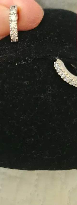 Pendientes Aro Circonitas Plata