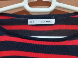 Jersey fino Sfera rayas azul y rojo Talla S