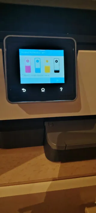 Impresora Multifunción HP gris y blanca