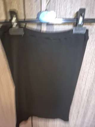 Minigonna nera a costine taglia unica