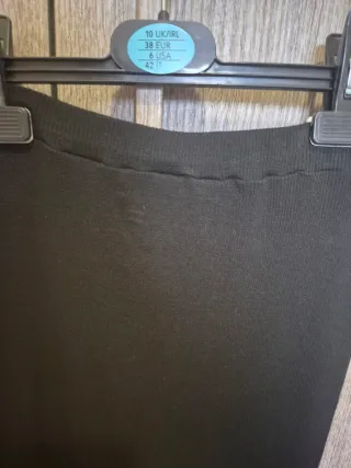 Minigonna nera a costine taglia unica