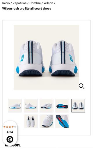 Zapatillas de tenis Wilson Hombre Rush Pro Lite