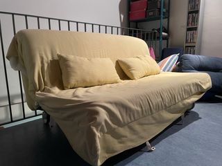 Sofá Cama Amarillo Tela