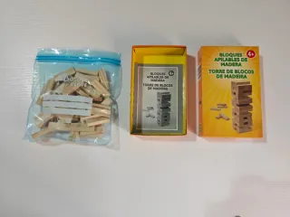 Juego Bloques Apilables Madera Torre