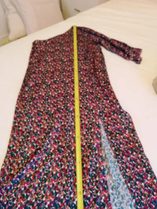 Vestido largo asimétrico estampado