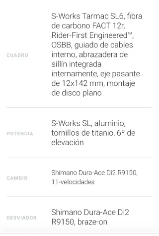 SPECIALIZED S-WORKS TARMAC SL6 DISC