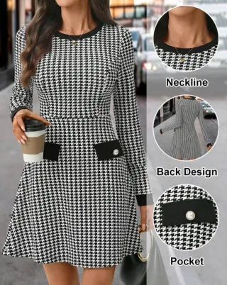 Abito fantasia pied-de-poule