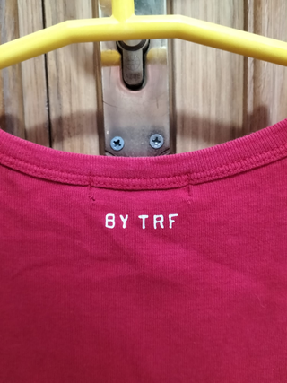 Top Zara Rojo sin Mangas Mujer Talla M