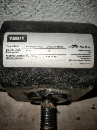 Portabicicletas Thule para 3 bicis