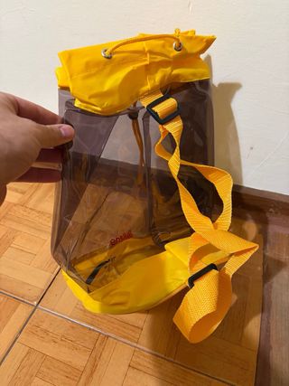 Mochila Siemens Vintage Transparente Amarilla