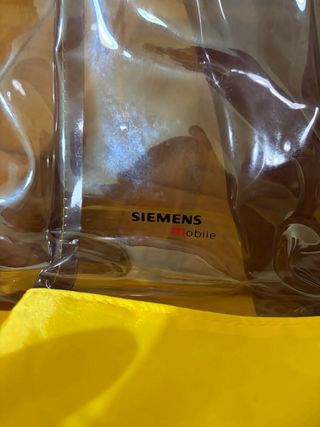 Mochila Siemens Vintage Transparente Amarilla