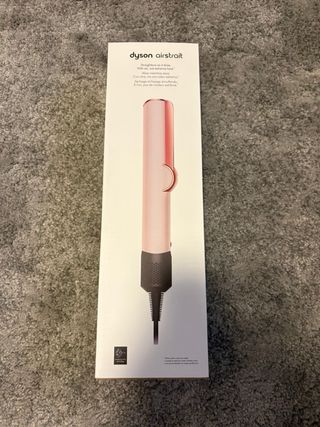 Piastra per capelli Airstrait in beige e rosa