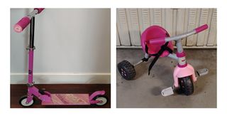 Patinete y Triciclo Rosa