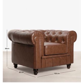 Sillón Chester Piel Blanco