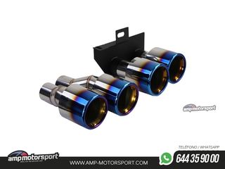 DIFUSOR TRASERO LOOK M5 EN NEGRO BRILLANTE PARA BMW SERIE 5 F10/F11 + COLAS TITANIO