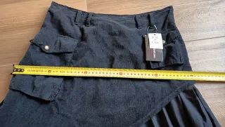 Gonna in velluto blu