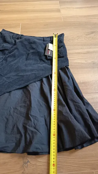 Gonna in velluto blu