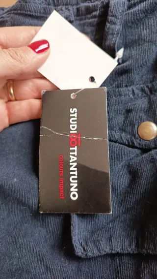 Gonna in velluto blu