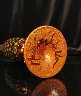 Bicchiere d'arte in vetro soffiato - Pezzo unico