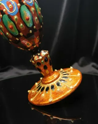 Bicchiere d'arte in vetro soffiato - Pezzo unico