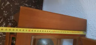 Mueble recibidor madera con espejo