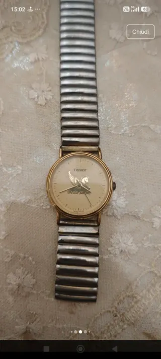 Orologio Tissot Pegasus Vintage Oro Argento