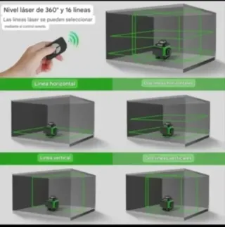 Nivel Láser 4D 16 Líneas Trípode Accesorios
