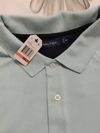 Polo Nautica Talla L Color Verde Agua